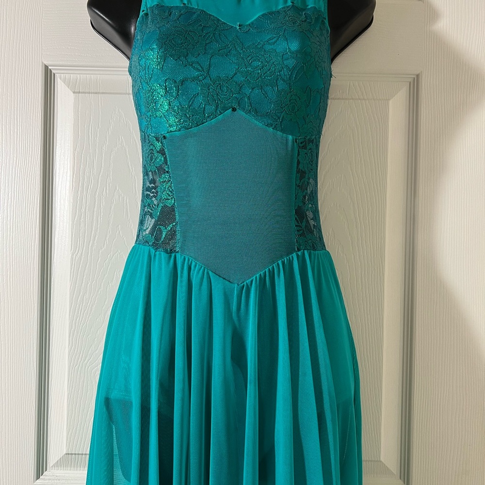Curtain Call Costumes - Dance Costume ~ Teal Colored ~ Lyrical